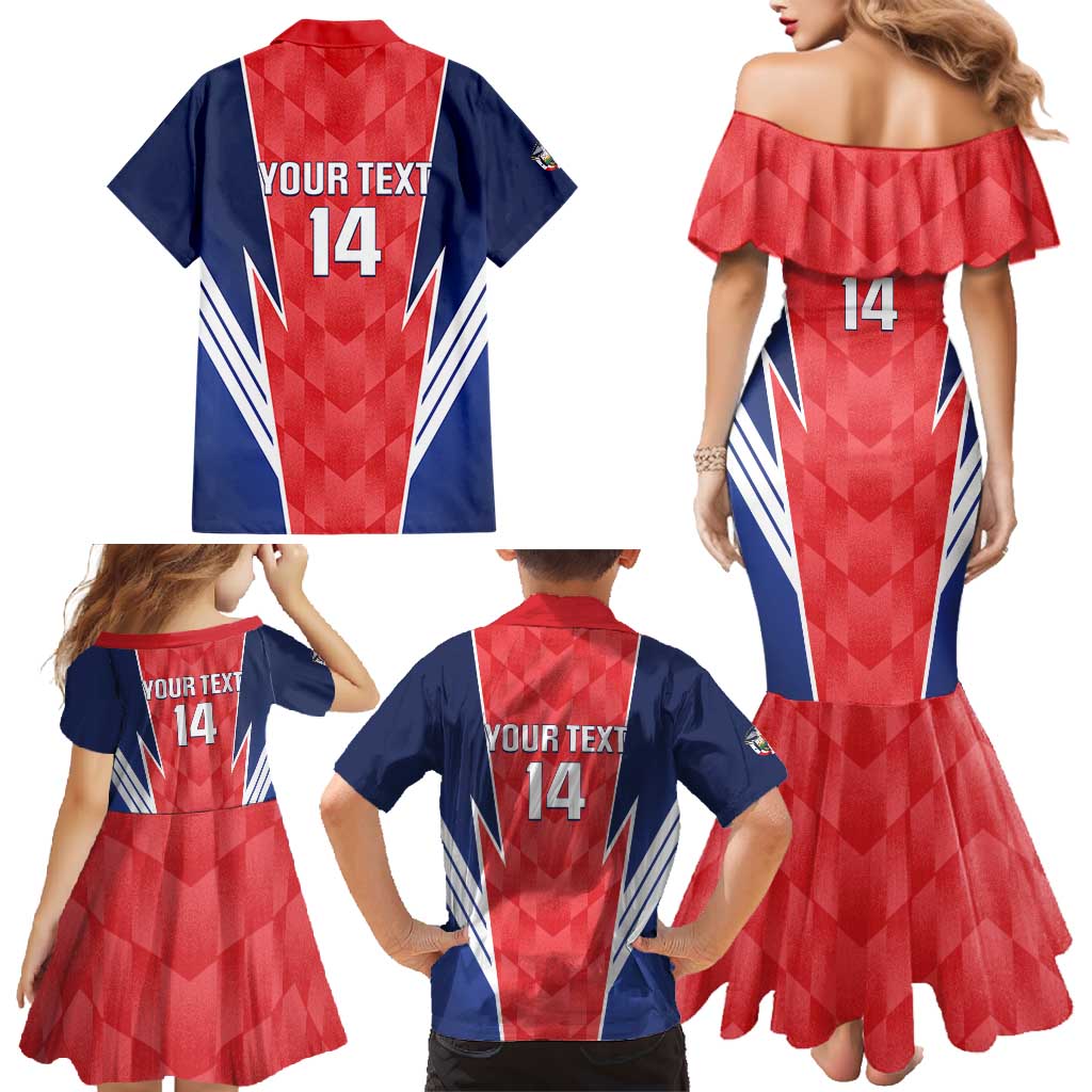 Custom Panama Football Family Matching Mermaid Dress and Hawaiian Shirt 2025 Vamos Los Canaleros
