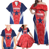 Custom Panama Football Family Matching Off Shoulder Maxi Dress and Hawaiian Shirt 2025 Vamos Los Canaleros