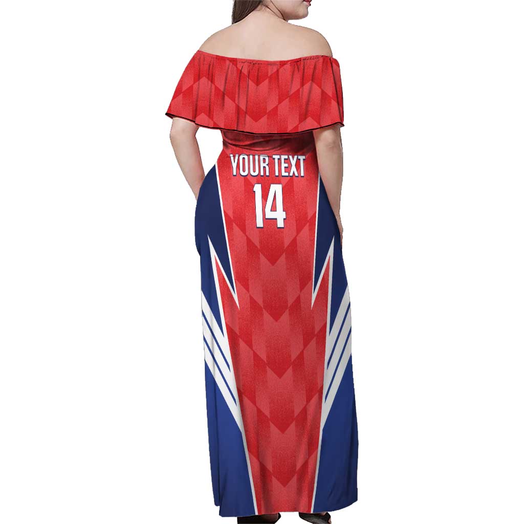 Custom Panama Football Family Matching Off Shoulder Maxi Dress and Hawaiian Shirt 2025 Vamos Los Canaleros