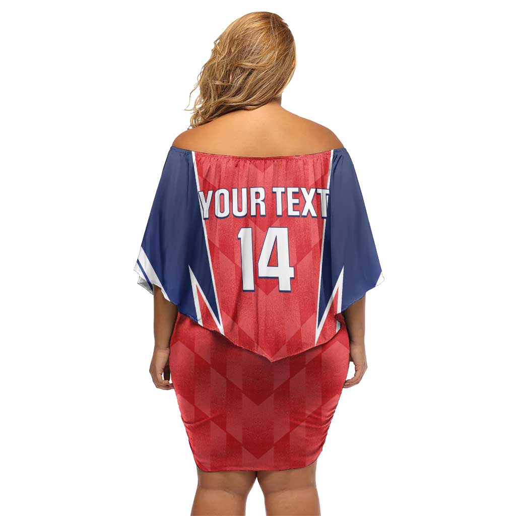 Custom Panama Football Family Matching Off Shoulder Short Dress and Hawaiian Shirt 2025 Vamos Los Canaleros