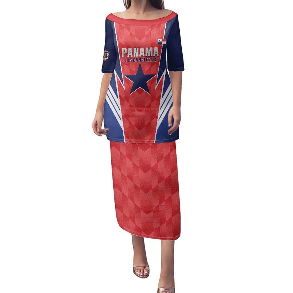 Custom Panama Football Family Matching Puletasi and Hawaiian Shirt 2025 Vamos Los Canaleros