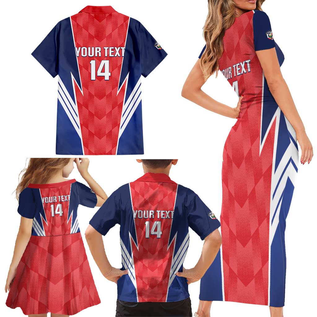 Custom Panama Football Family Matching Short Sleeve Bodycon Dress and Hawaiian Shirt 2025 Vamos Los Canaleros