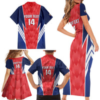 Custom Panama Football Family Matching Short Sleeve Bodycon Dress and Hawaiian Shirt 2025 Vamos Los Canaleros