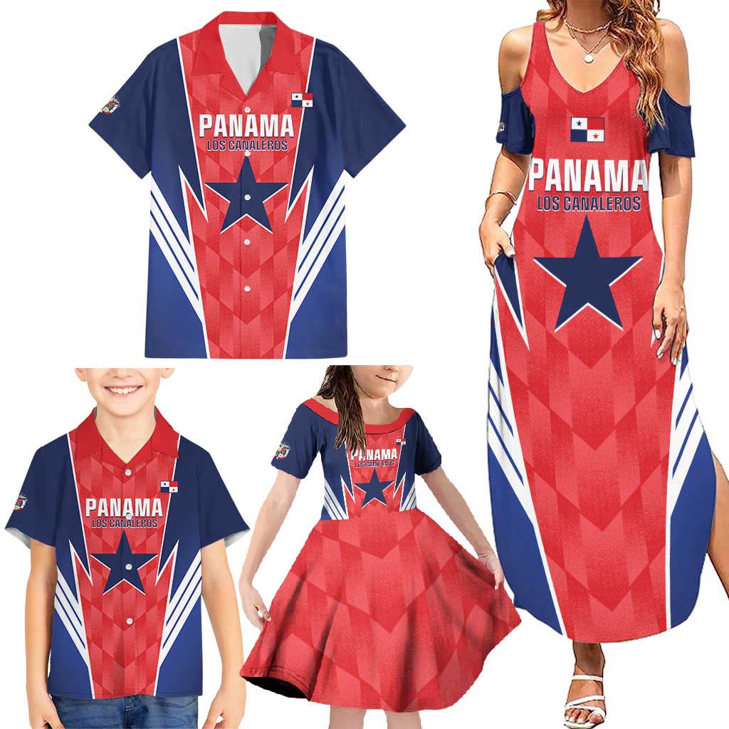 Custom Panama Football Family Matching Summer Maxi Dress and Hawaiian Shirt 2025 Vamos Los Canaleros