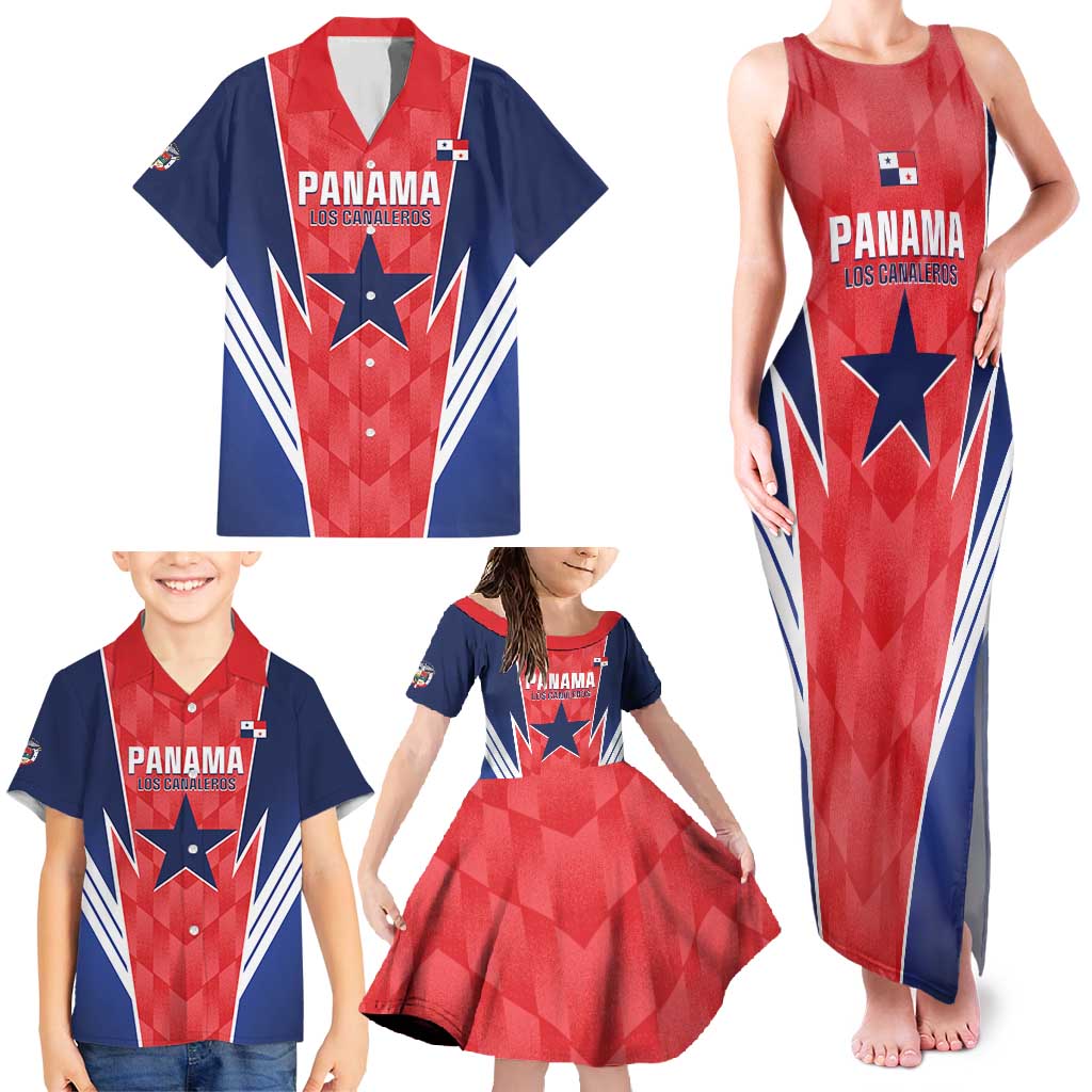 Custom Panama Football Family Matching Tank Maxi Dress and Hawaiian Shirt 2025 Vamos Los Canaleros