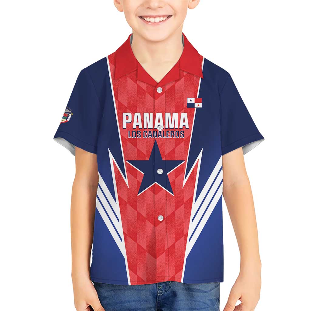 Custom Panama Football Kid Hawaiian Shirt 2025 Vamos Los Canaleros