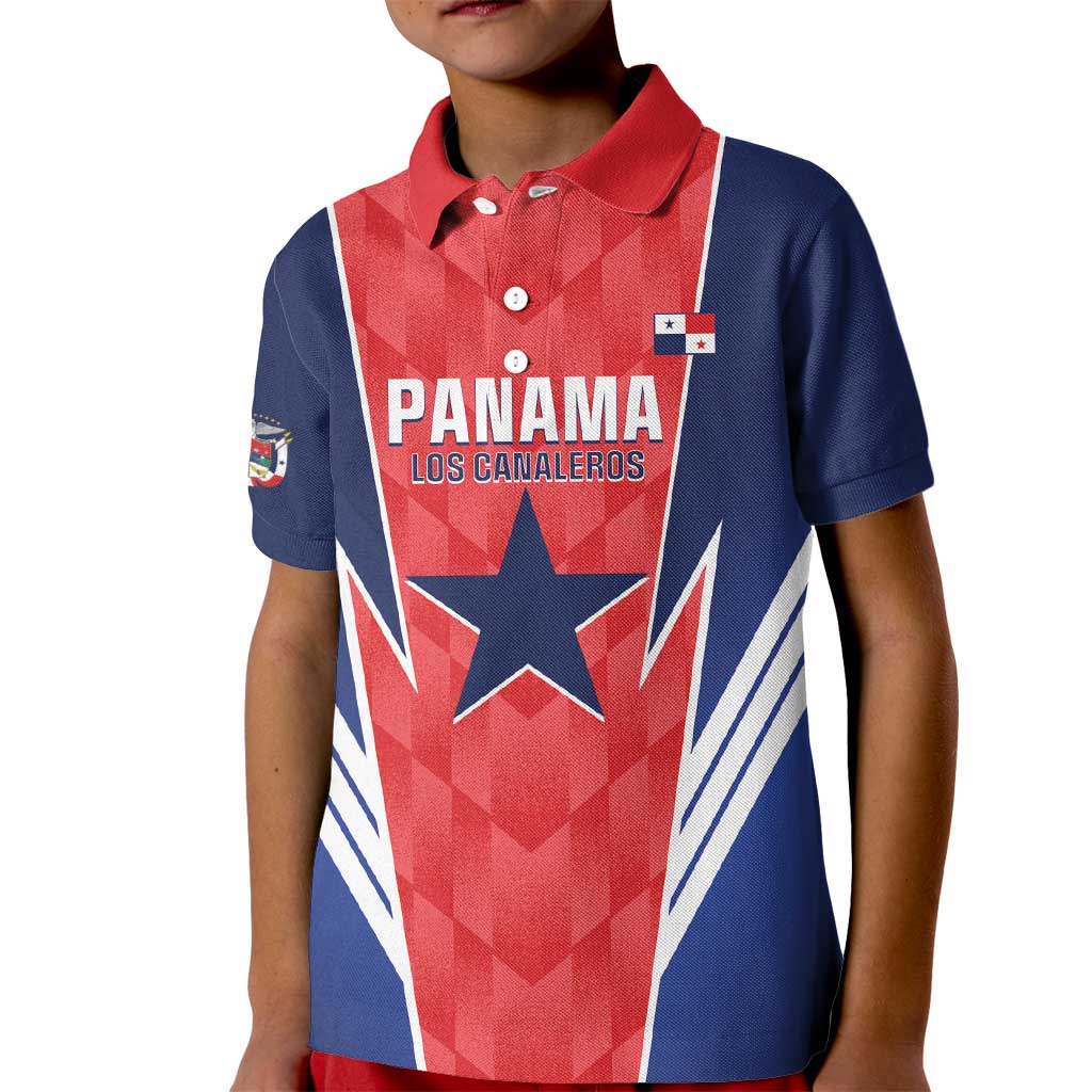 Custom Panama Football Kid Polo Shirt 2025 Vamos Los Canaleros