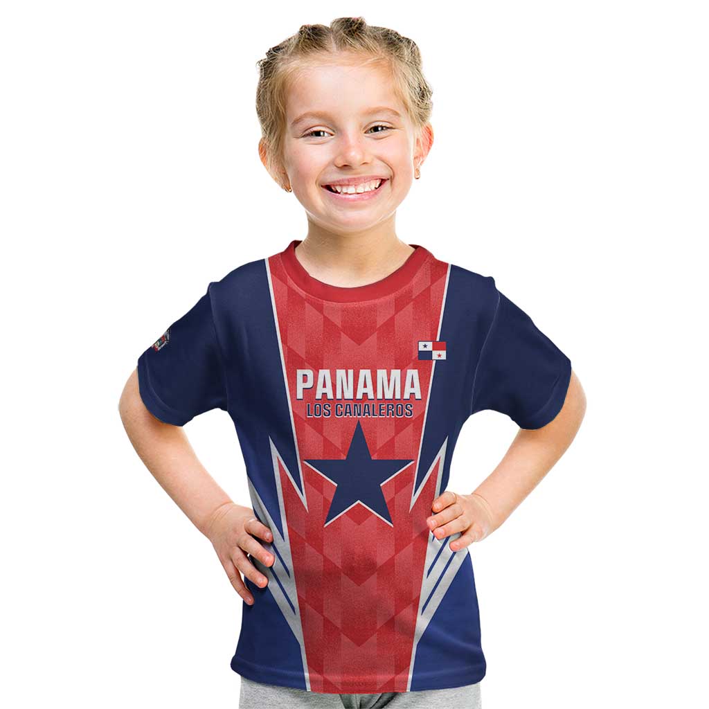 Custom Panama Football Kid T Shirt 2025 Vamos Los Canaleros