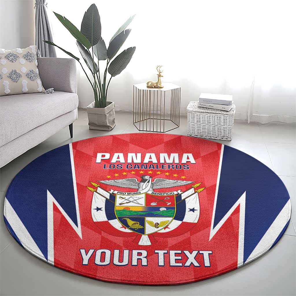 Custom Panama Football Round Carpet 2025 Vamos Los Canaleros