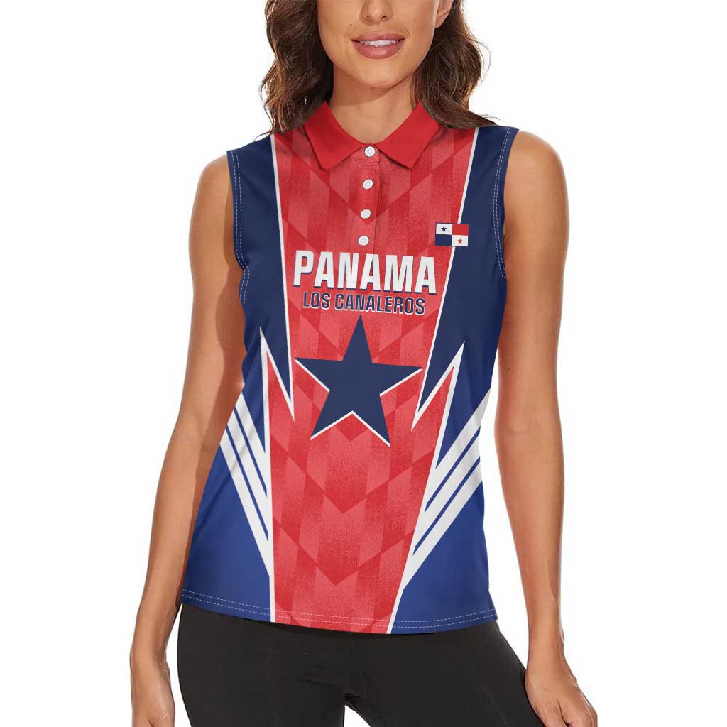 Custom Panama Football Women Sleeveless Polo Shirt 2025 Vamos Los Canaleros