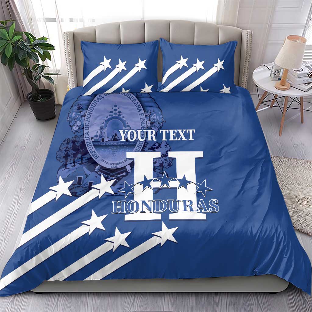 Custom Honduras Football Bedding Set 2025 Vamos Los Catrachos