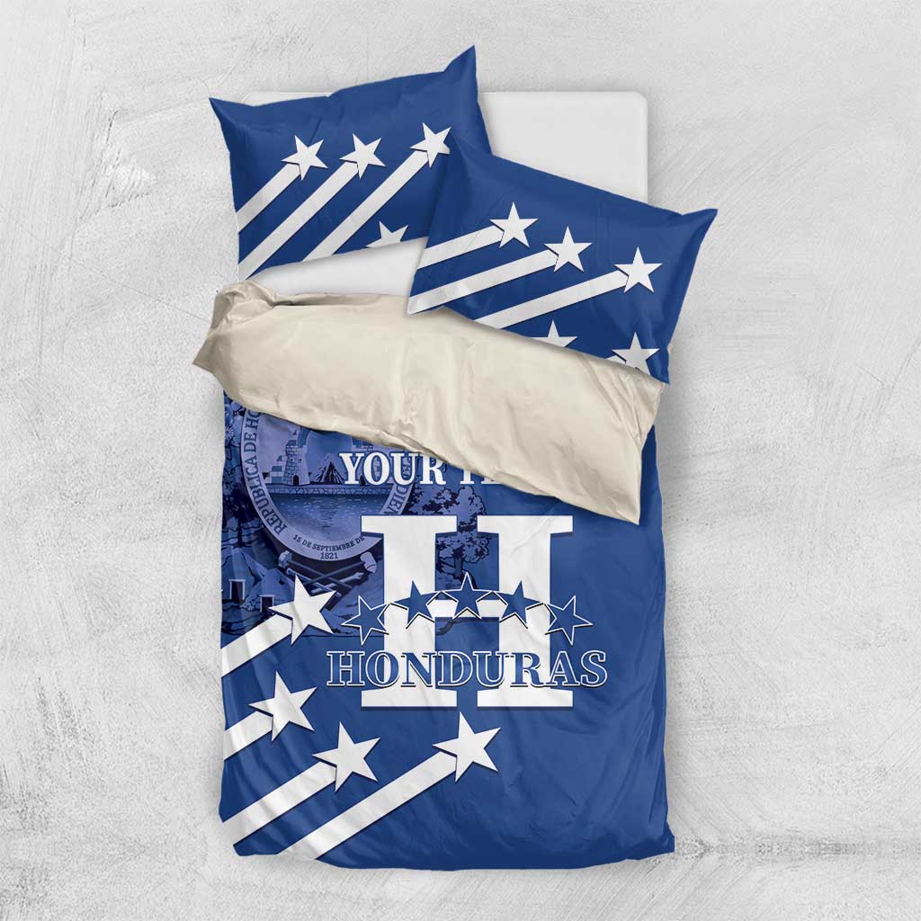 Custom Honduras Football Bedding Set 2025 Vamos Los Catrachos