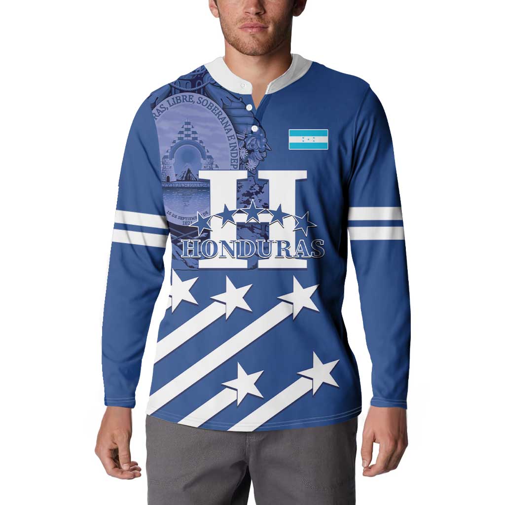 Custom Honduras Football Button Sweatshirt 2025 Vamos Los Catrachos
