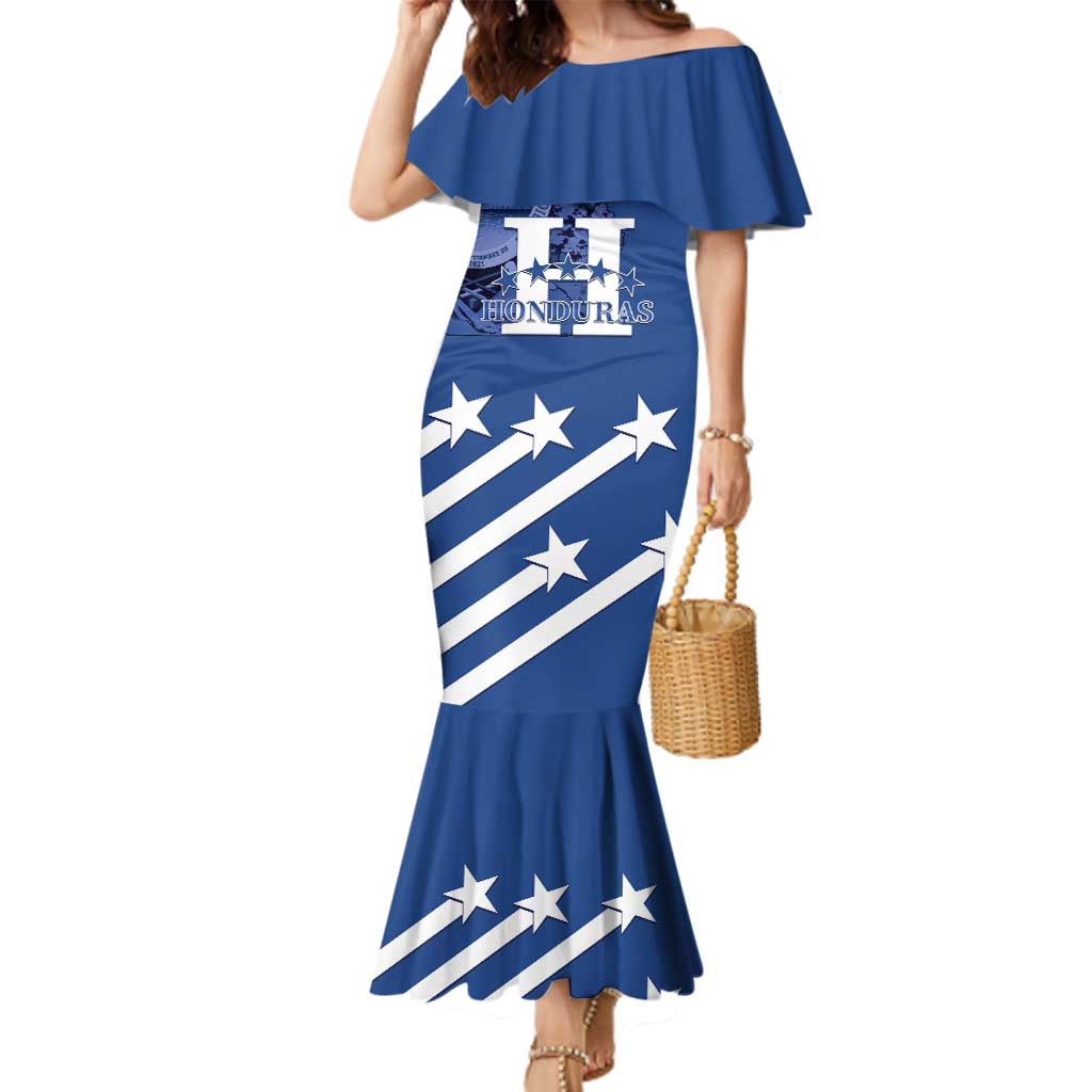 Custom Honduras Football Family Matching Mermaid Dress and Hawaiian Shirt 2025 Vamos Los Catrachos