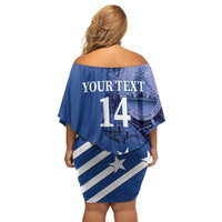 Custom Honduras Football Family Matching Off Shoulder Short Dress and Hawaiian Shirt 2025 Vamos Los Catrachos