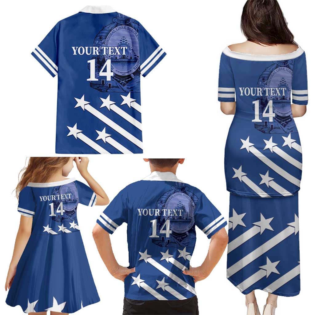 Custom Honduras Football Family Matching Puletasi and Hawaiian Shirt 2025 Vamos Los Catrachos