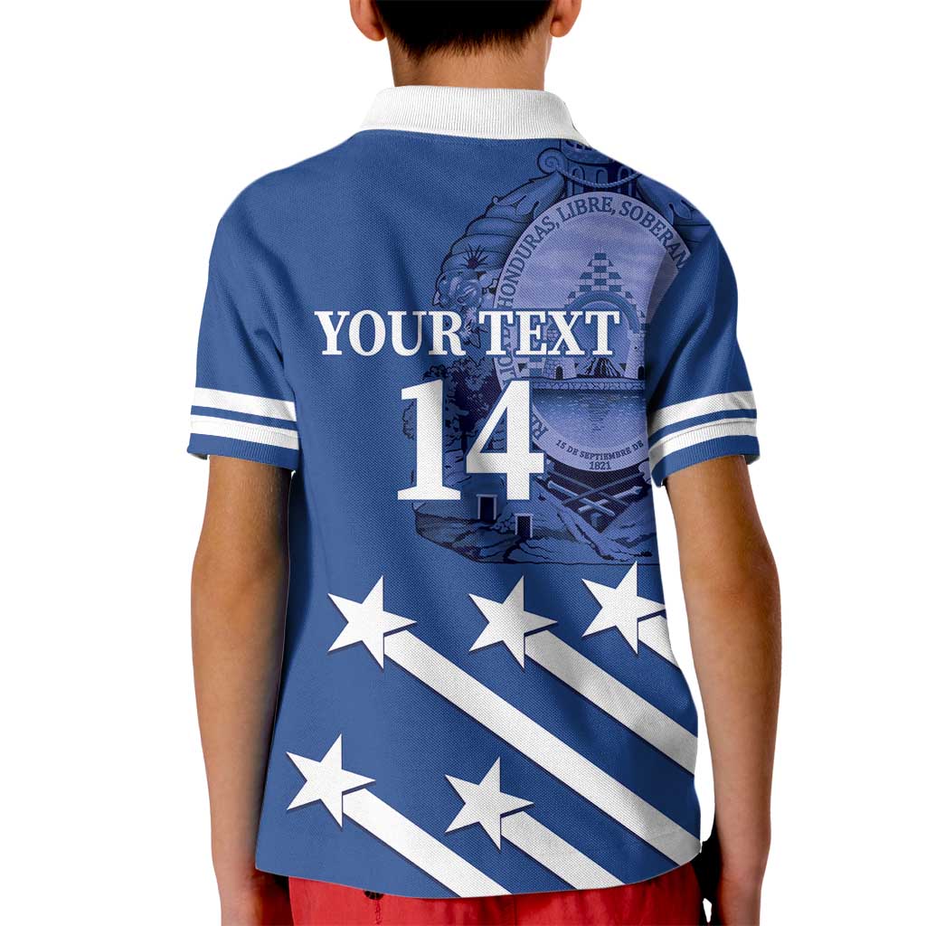 Custom Honduras Football Kid Polo Shirt 2025 Vamos Los Catrachos