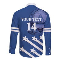Custom Honduras Football Long Sleeve Button Shirt 2025 Vamos Los Catrachos
