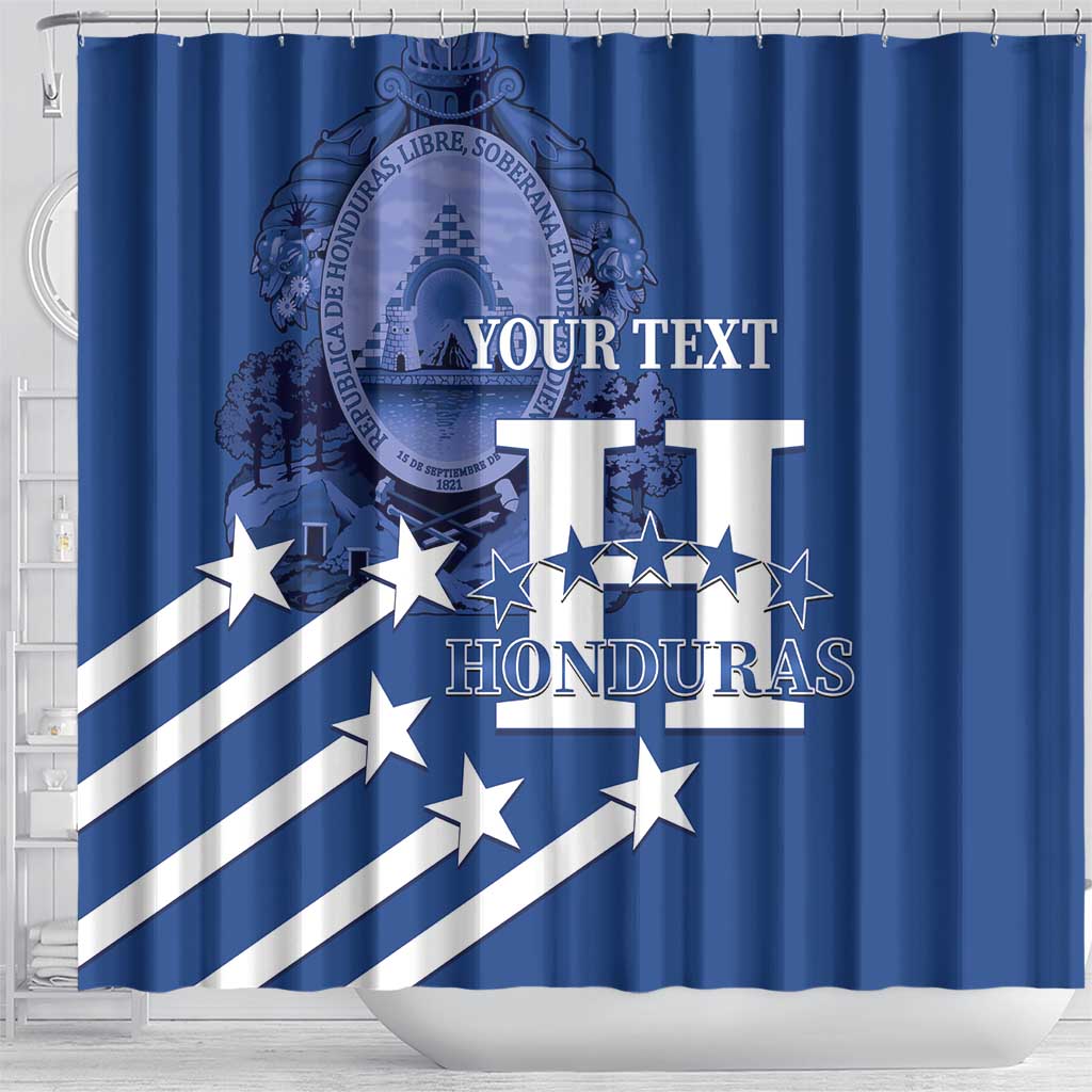 Custom Honduras Football Shower Curtain 2025 Vamos Los Catrachos
