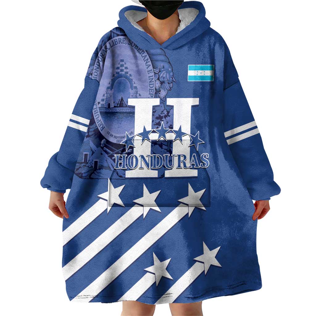 Custom Honduras Football Wearable Blanket Hoodie 2025 Vamos Los Catrachos