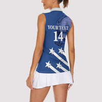 Custom Honduras Football Women Sleeveless Polo Shirt 2025 Vamos Los Catrachos