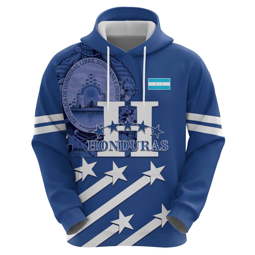 Custom Honduras Football Zip Hoodie 2025 Vamos Los Catrachos