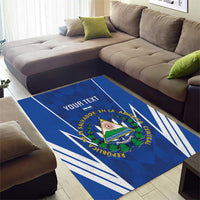 Custom El Salvador Football Area Rug 2025 Vamos La Selecta