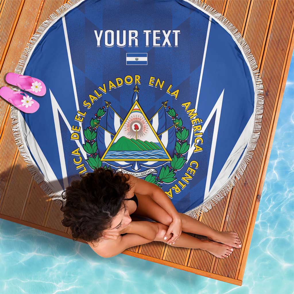 Custom El Salvador Football Beach Blanket 2025 Vamos La Selecta