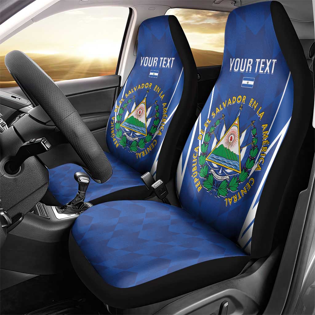 Custom El Salvador Football Car Seat Cover 2025 Vamos La Selecta