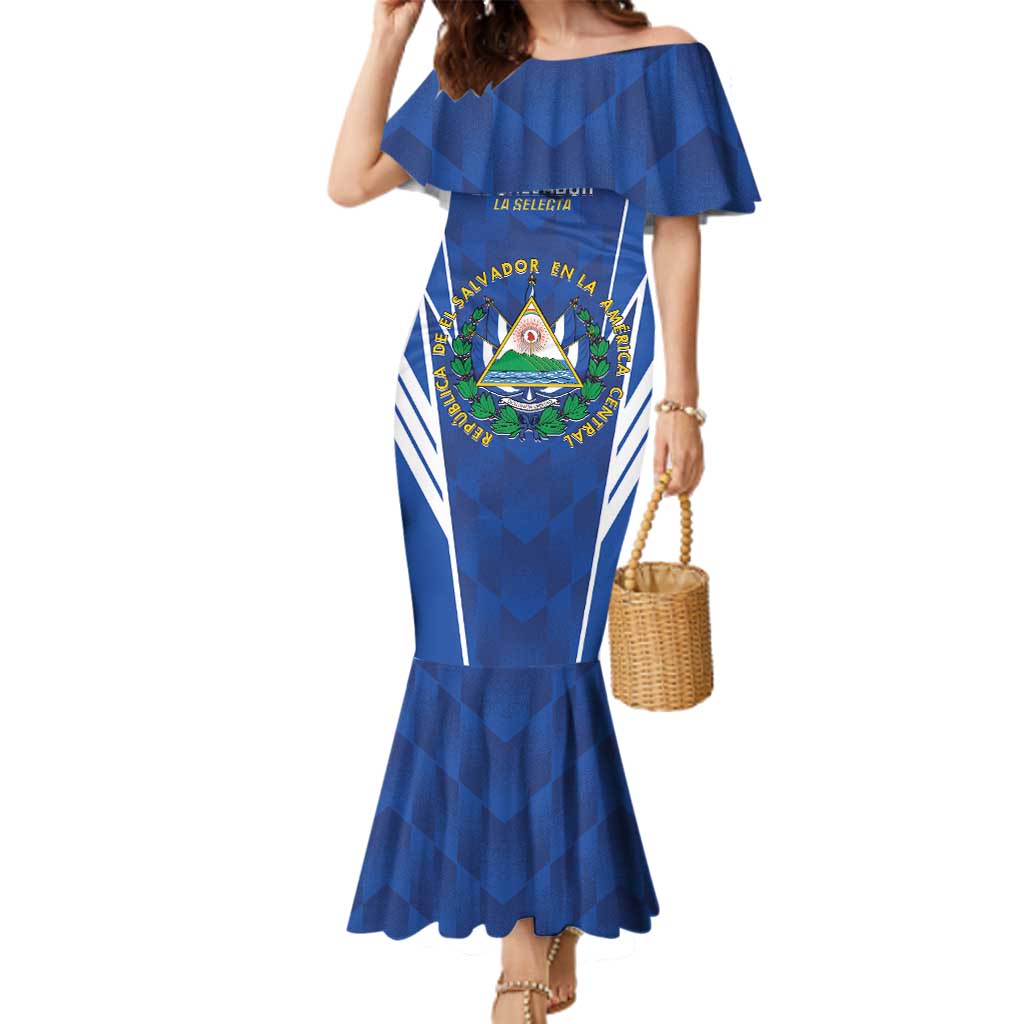 Custom El Salvador Football Family Matching Mermaid Dress and Hawaiian Shirt 2025 Vamos La Selecta