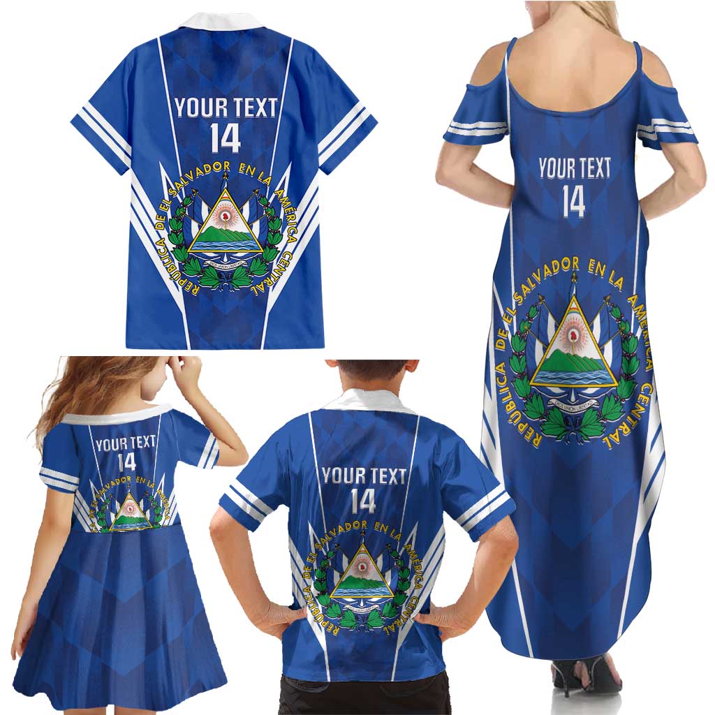Custom El Salvador Football Family Matching Summer Maxi Dress and Hawaiian Shirt 2025 Vamos La Selecta