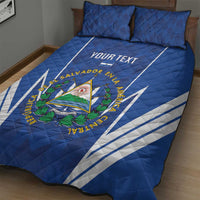 Custom El Salvador Football Quilt Bed Set 2025 Vamos La Selecta