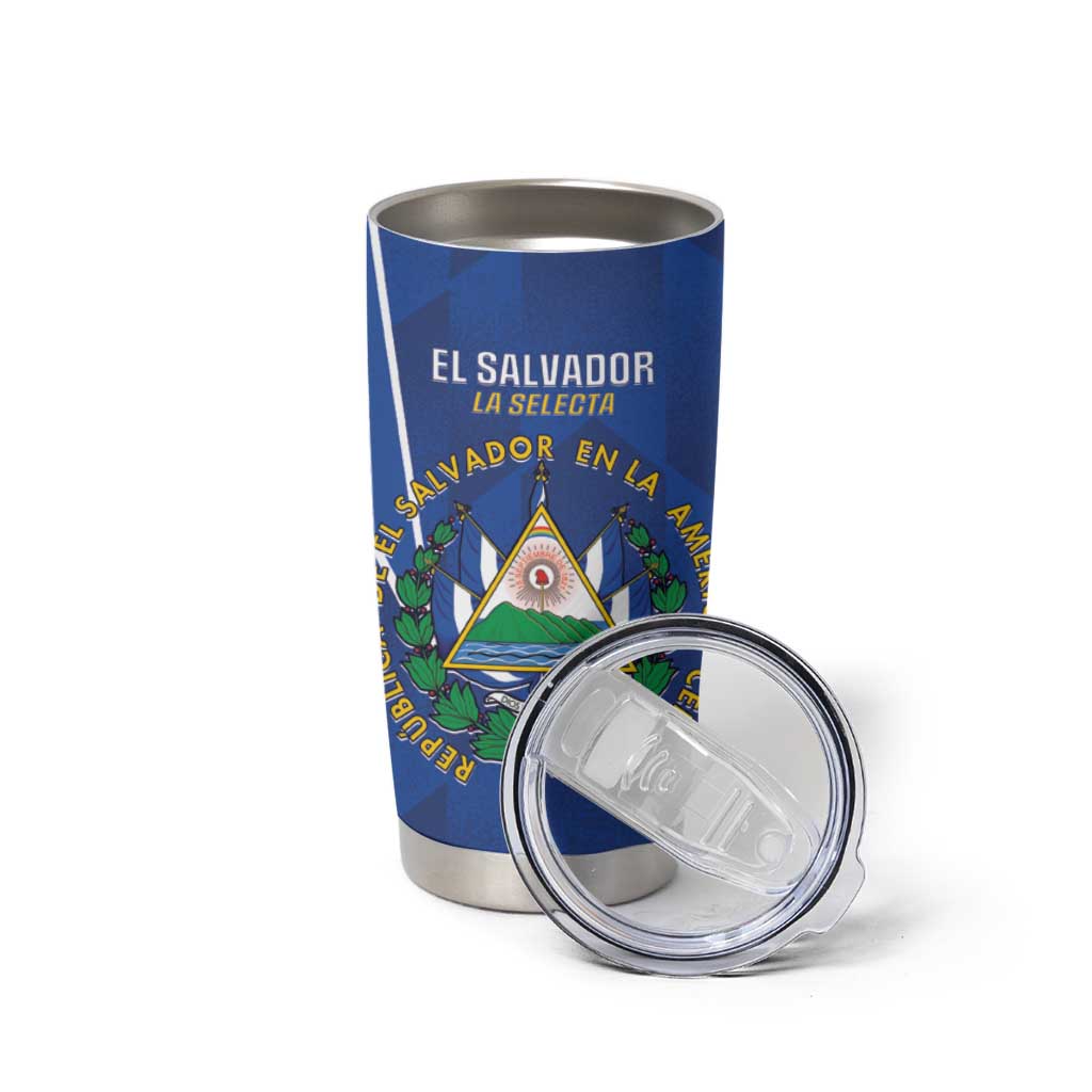 Custom El Salvador Football Tumbler Cup 2025 Vamos La Selecta