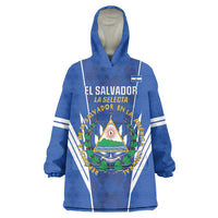 Custom El Salvador Football Wearable Blanket Hoodie 2025 Vamos La Selecta