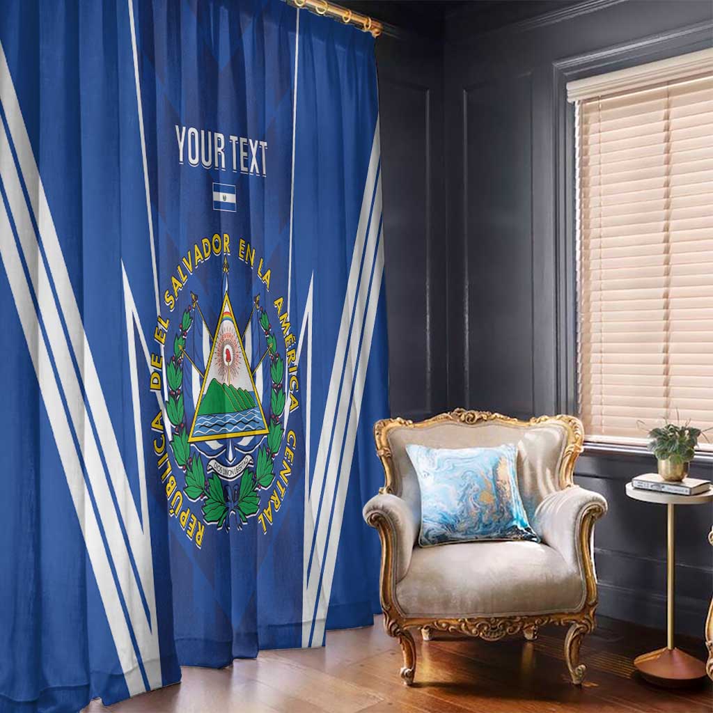 Custom El Salvador Football Window Curtain 2025 Vamos La Selecta