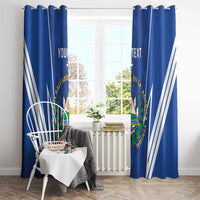 Custom El Salvador Football Window Curtain 2025 Vamos La Selecta