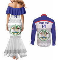 Custom Belize Football Couples Matching Mermaid Dress and Long Sleeve Button Shirt 2025 Go Jaguars