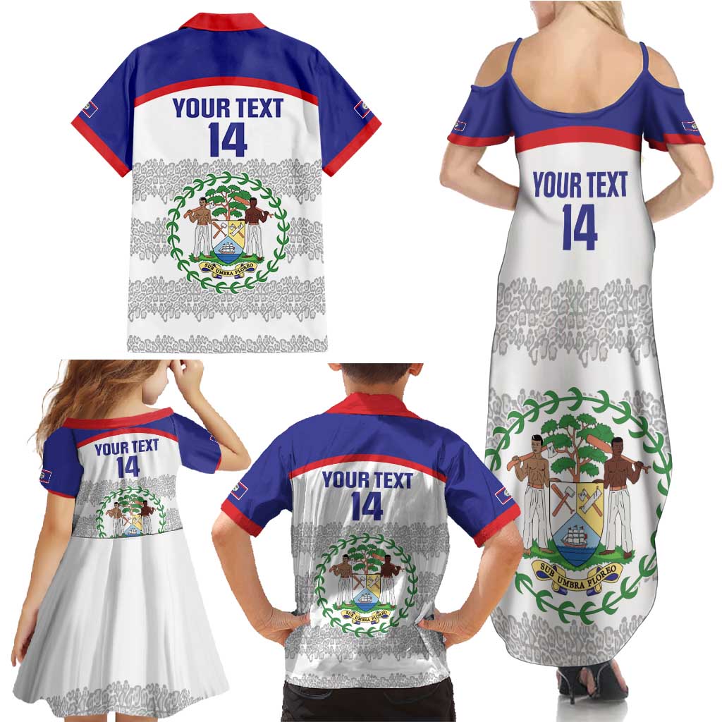 Custom Belize Football Family Matching Summer Maxi Dress and Hawaiian Shirt 2025 Go Jaguars