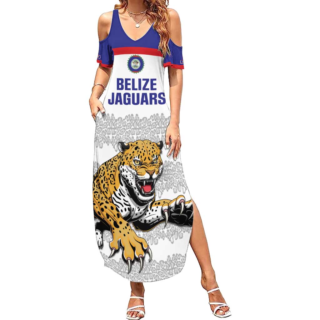Custom Belize Football Family Matching Summer Maxi Dress and Hawaiian Shirt 2025 Go Jaguars