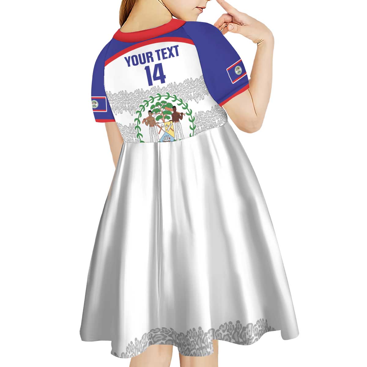 Custom Belize Football Kid Short Sleeve Dress 2025 Go Jaguars