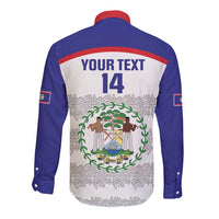 Custom Belize Football Long Sleeve Button Shirt 2025 Go Jaguars
