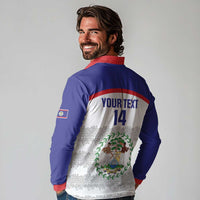 Custom Belize Football Long Sleeve Polo Shirt 2025 Go Jaguars