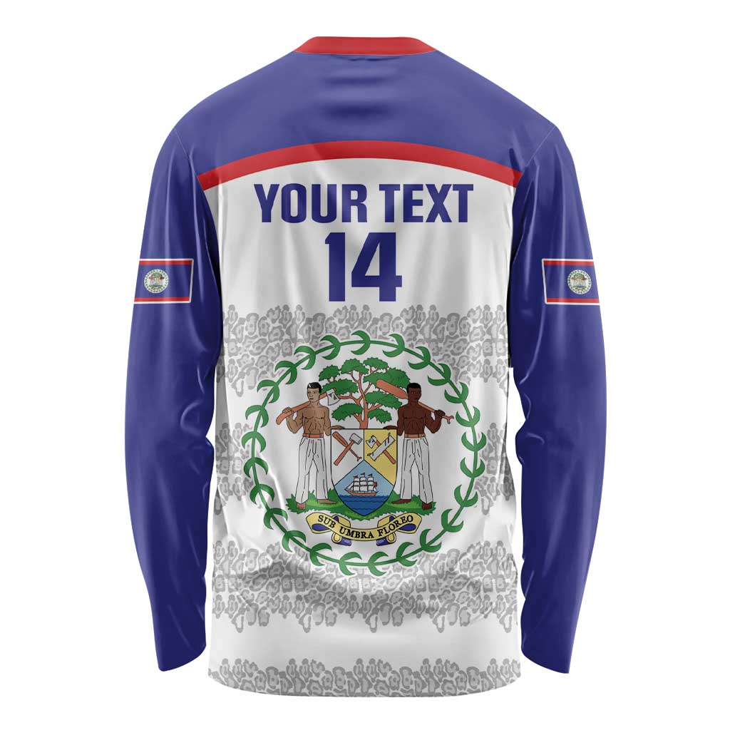 Custom Belize Football Long Sleeve Shirt 2025 Go Jaguars