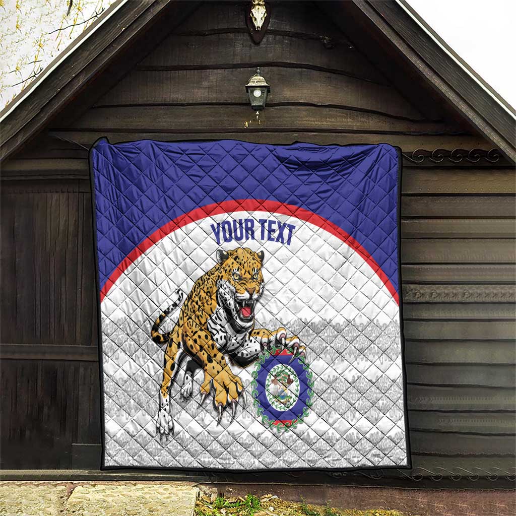 Custom Belize Football Quilt 2025 Go Jaguars