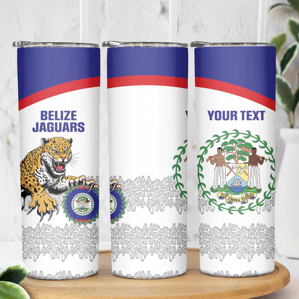 Custom Belize Football Skinny Tumbler 2025 Go Jaguars