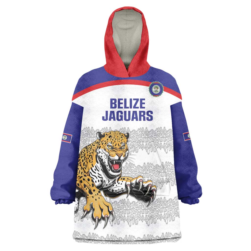 Custom Belize Football Wearable Blanket Hoodie 2025 Go Jaguars