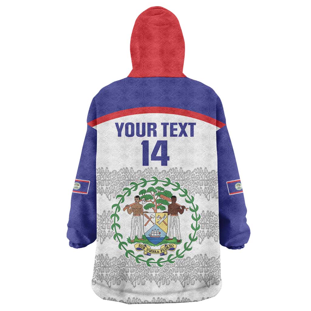 Custom Belize Football Wearable Blanket Hoodie 2025 Go Jaguars