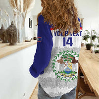 Custom Belize Football Women Casual Shirt 2025 Go Jaguars