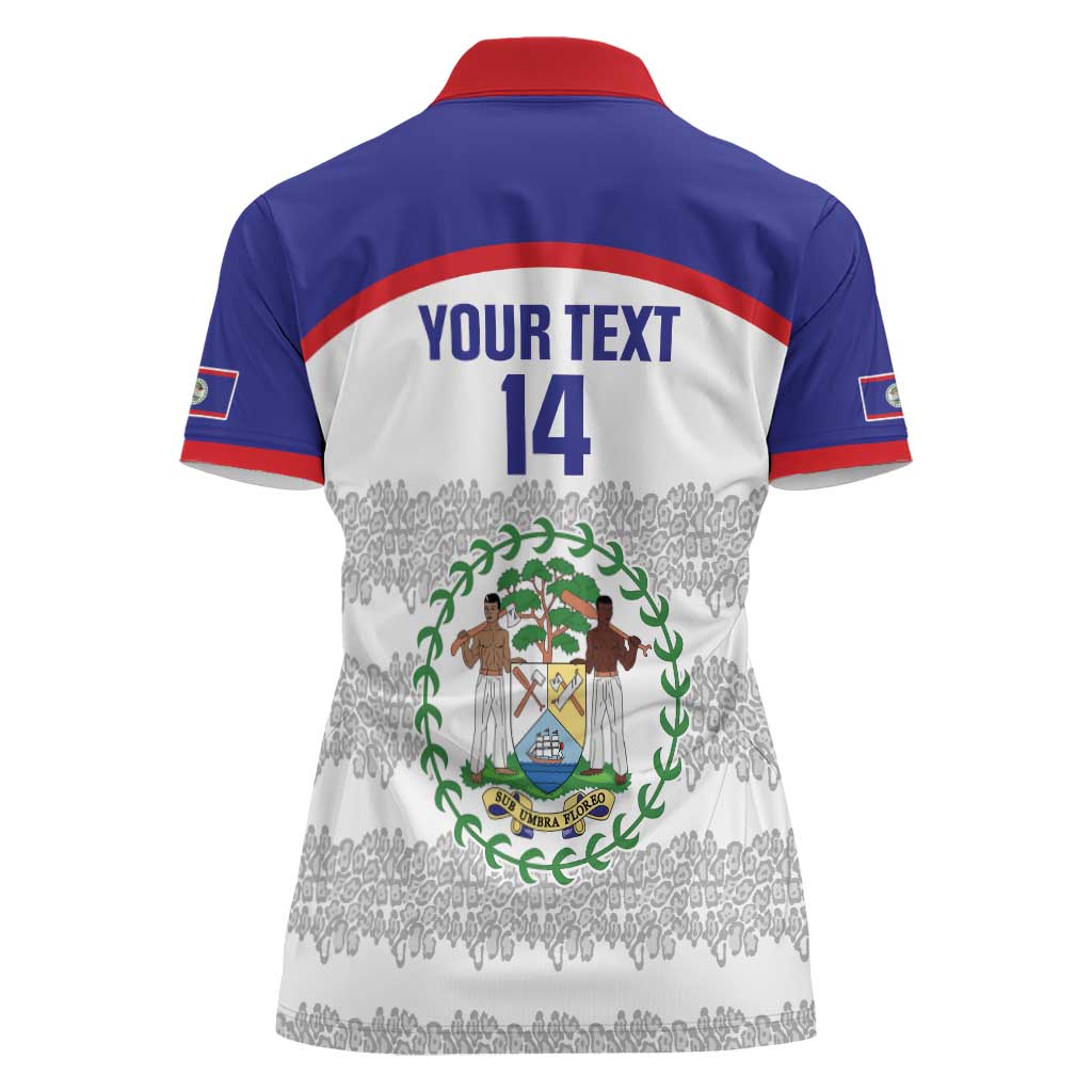 Custom Belize Football Women Polo Shirt 2025 Go Jaguars