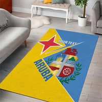 Custom Aruba Football Area Rug 2025 Coat Of Arms Style